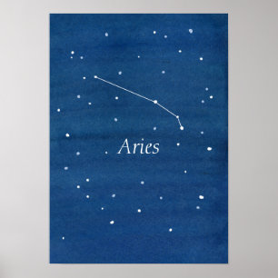 Poster Aries Constulation Night Sky