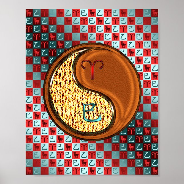Poster Aries e Cobra de madeira (Frente)