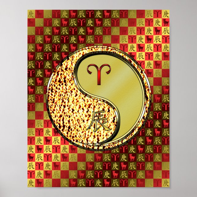 Poster Aries e Dragão Metálico (Frente)