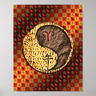 Poster Aries & Earth Horse