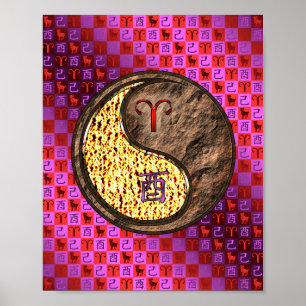 Poster Aries & Earth Rooster