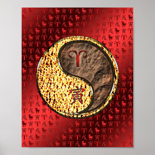 Poster Aries & Earth Tiger