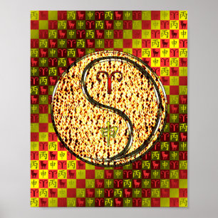 Poster Aries & Fire Rooster