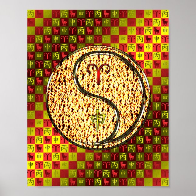 Poster Aries & Fire Rooster (Frente)