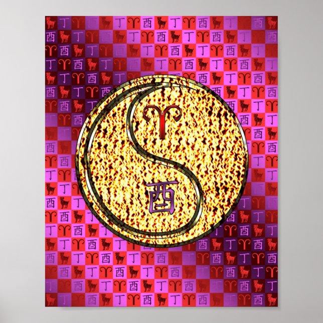 Poster Aries & Fire Rooster (Frente)