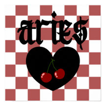 Aries Gothic Aestic Checkered Cherry Art