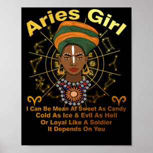 Poster Aries Queen Sweet Como Mulheres Negras De Anivers