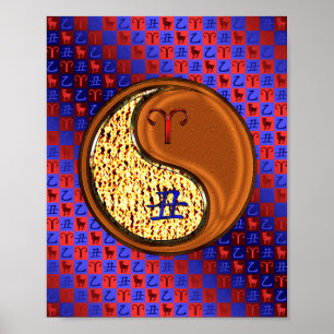 Poster Aries & Wood Ox