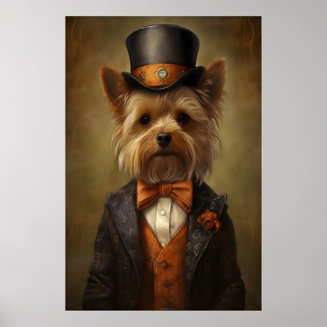 Poster Aristocratic Yorkshire Terrier Print, Renaissance (Frente)