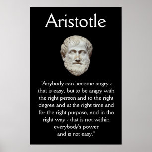 Pôster Aristotle - citações da gestão da raiva