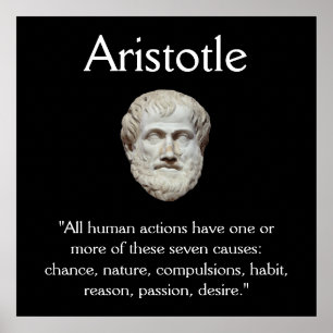 Pôster Aristotle - citações do comportamento humano