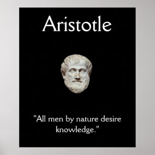 Pôster Aristotle - citações do conhecimento
