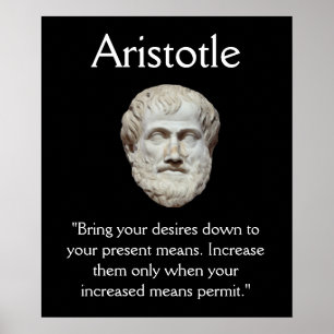 Pôster Aristotle - controle de auto e citações do