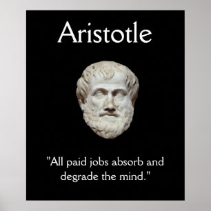 Pôster Aristotle - trabalhos que trabalham citações da