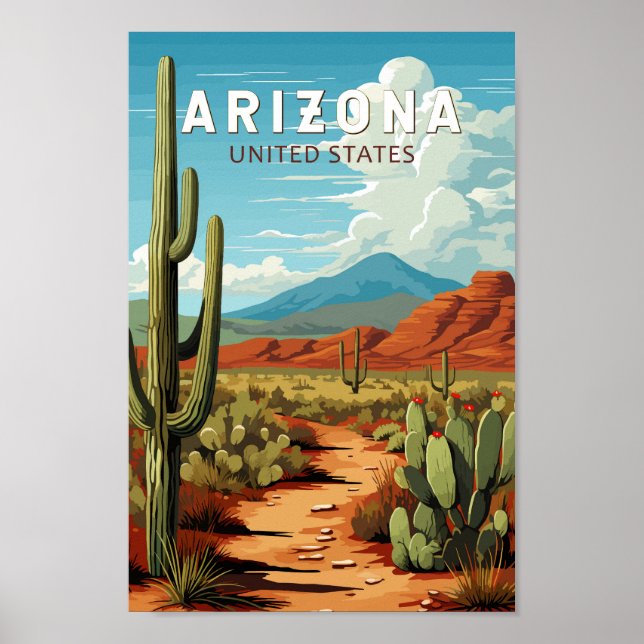 Poster Arizona Art Vintage (Frente)