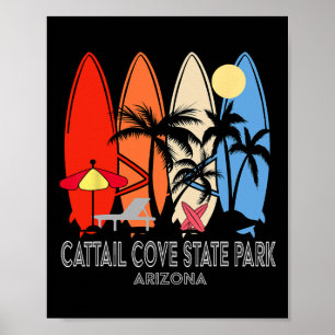 Poster Arizona Cattail Cove State Park Retro Prancha de S