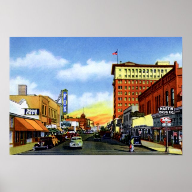 Pôster Arizona de Tucson na rua do Congresso (Frente)