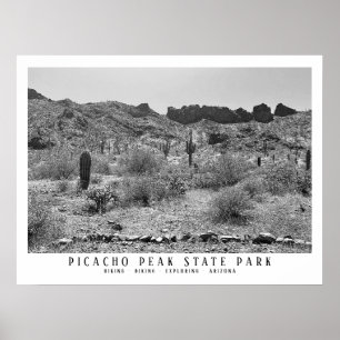 Poster Arizona Desert Picacho Peak State Park Hiking Lg