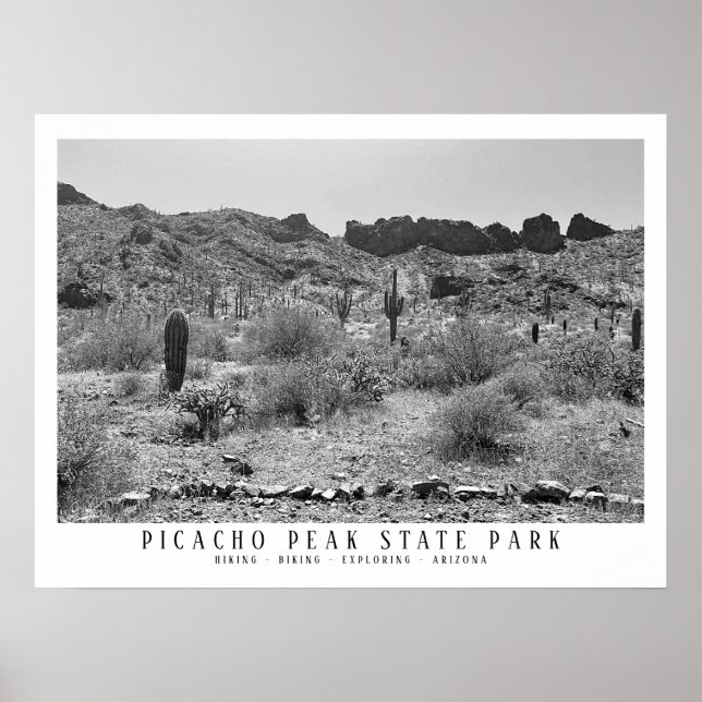 Poster Arizona Desert Picacho Peak State Park Hiking Lg (Frente)