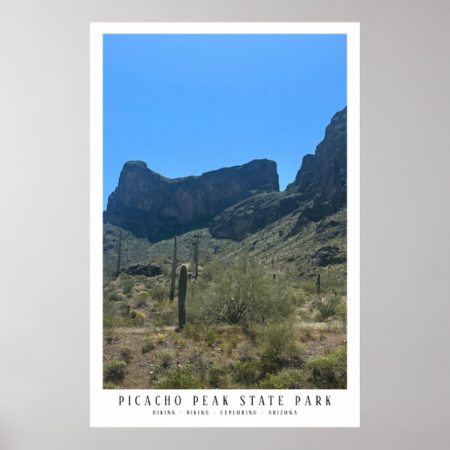 Poster Arizona Desert Picacho Pico Moderno de Caminho (Frente)
