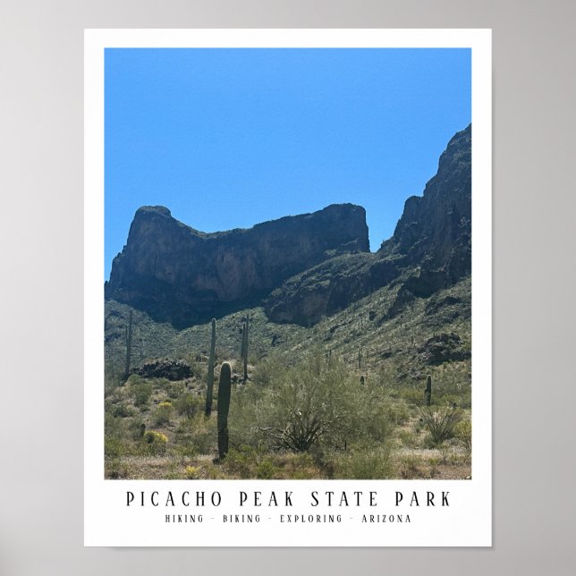 Poster Arizona Desert Picacho Pico Montanhas Retrato (Frente)