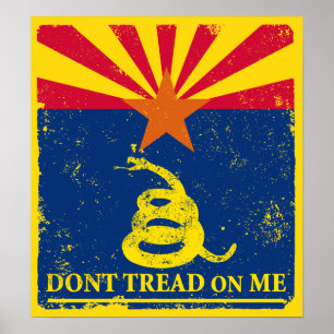 Pôster Arizona e bandeira de Gadsden
