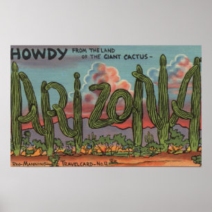 Poster Arizona - Howdy da arizona na pia batismal do