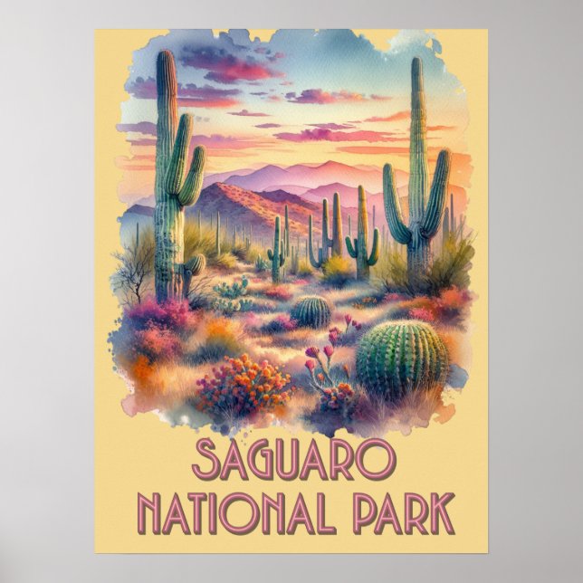Poster Arizona Nacional do Parque Saguaro (Frente)