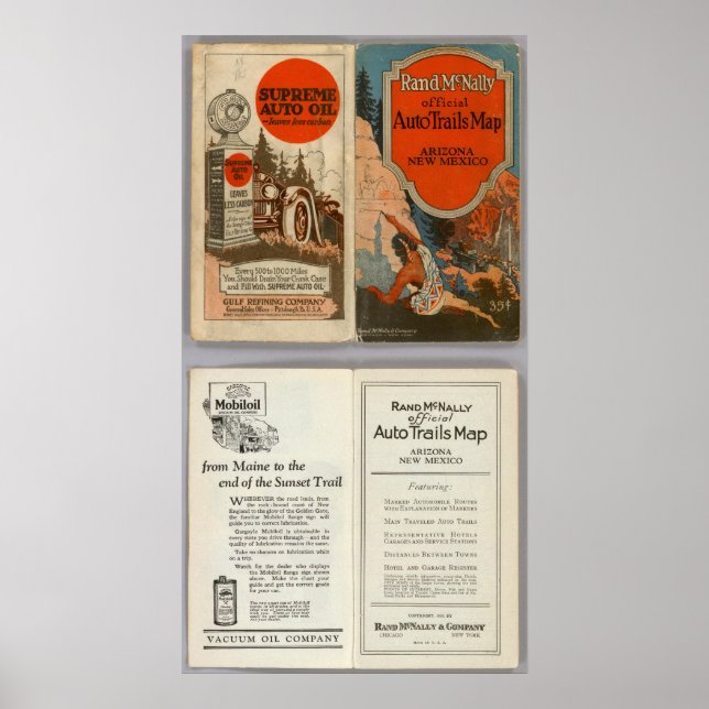 Poster Arizona, trilhas automáticas do Novo México (Frente)