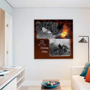 Pôster ARIZONA USS, Pearl Harbor 1941