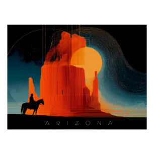 Pôster Arizona, Vale do Monumento, Estilo Minimalista