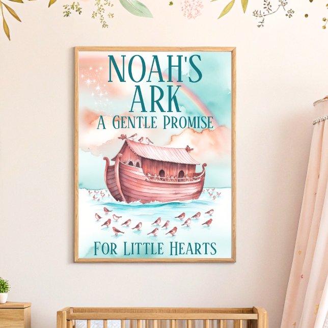 Poster Ark Christian Nursery Kids Wall Art de Noah (Criador carregado)