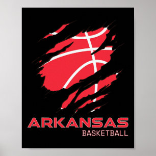 Poster Arkansan Hoops Fan Souvenir Gift Ar Arkansas Byske