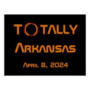 Pôster Arkansas Eclipse Solar Total 2024
