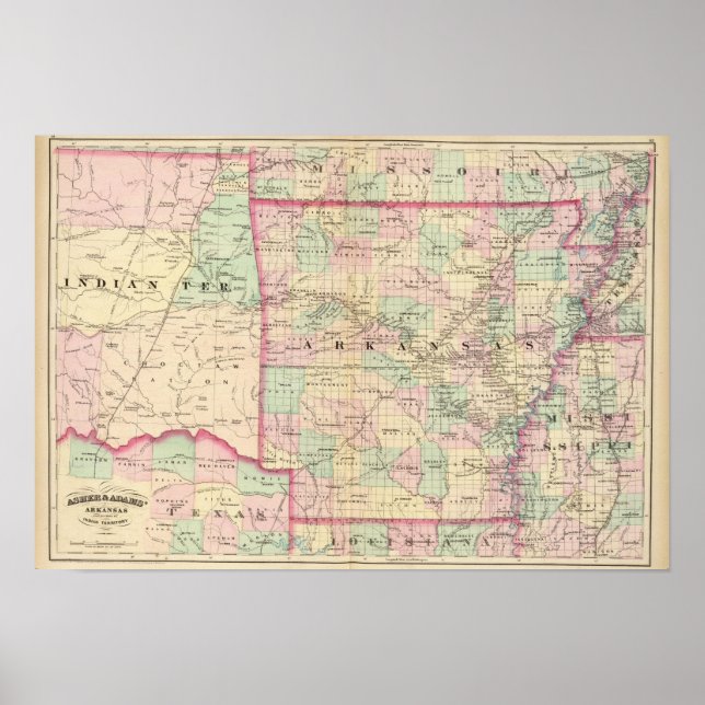 Poster Arkansas, Território Indígena (Frente)
