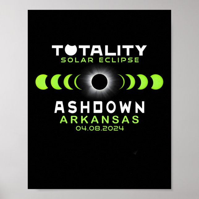 Poster Arkansas Total Solar Eclipse 2024 (Frente)