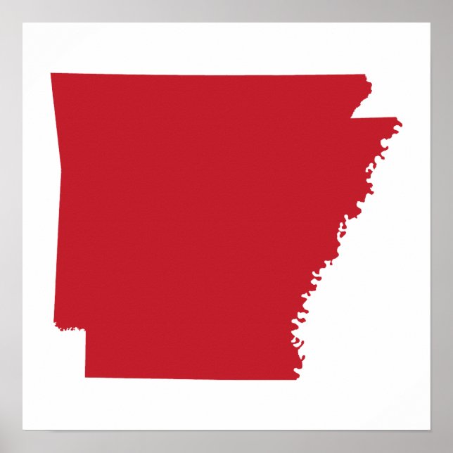 Poster Arkansas Vermelho (Frente)