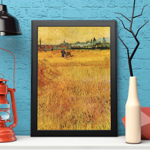 Pôster Arles: Vista dos Campos de Trigo por Vincent van G