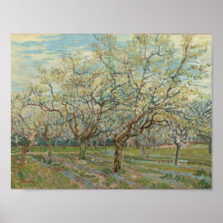 Pôster Arles White Orchard, abril de 1888 Vincent van Go