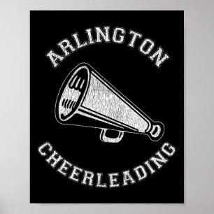 Poster Arlington Cheer Angustiado Retro Líder de Torcida