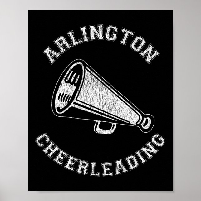 Poster Arlington Cheer Angustiado Retro Líder de Torcida  (Frente)
