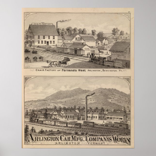 Poster Arlington Vermont (Frente)