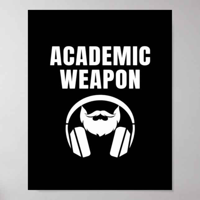 Poster Arma Acadêmica - Meme Clássico Inspiracional Engra (Frente)