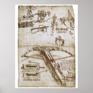 Poster Arma de Besta Gigante de Leonardo da Vinci