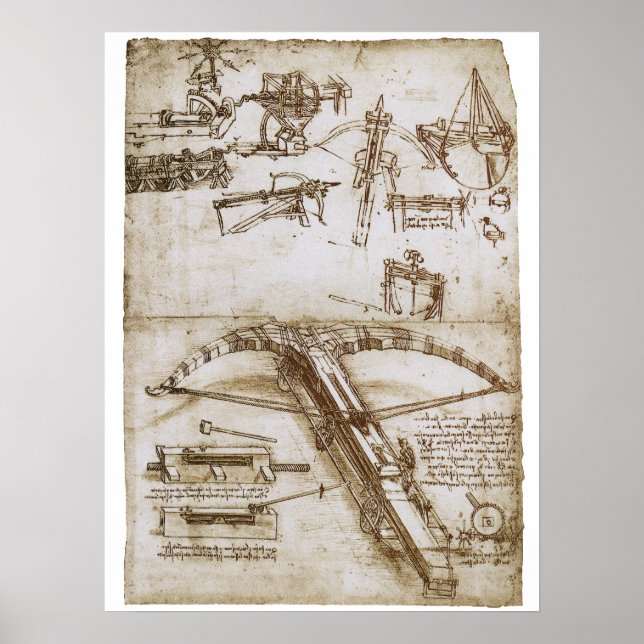 Poster Arma de Besta Gigante de Leonardo da Vinci (Frente)