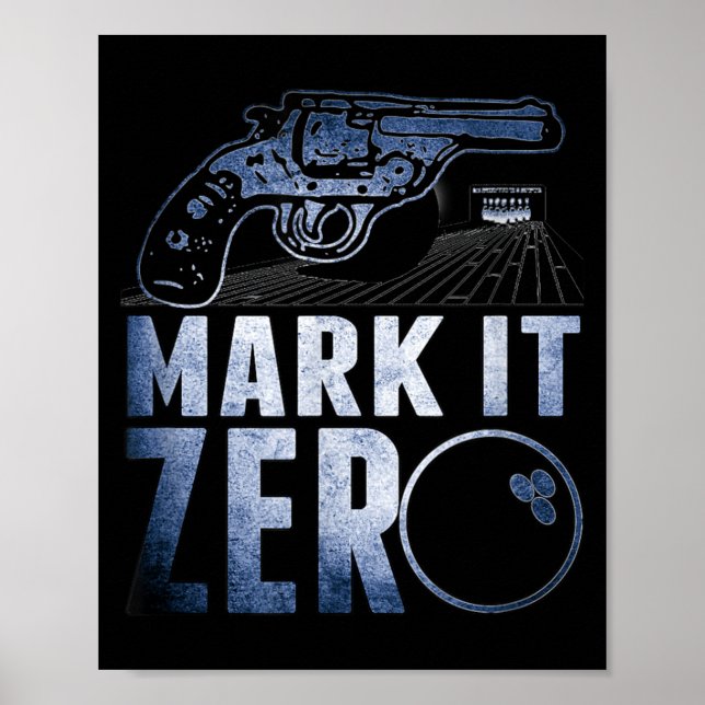 Poster Arma de Fogo Engraçada S - Marque como Zero (Frente)