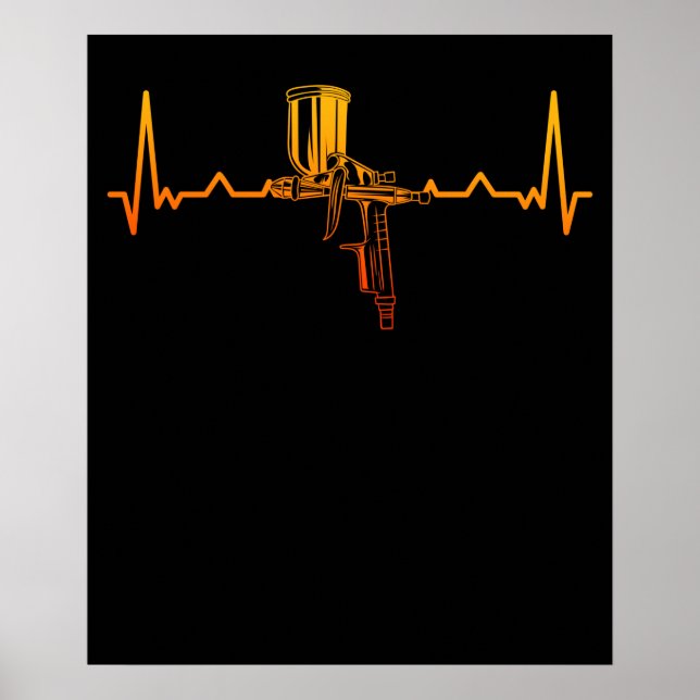 Poster Arma de Pulverização com Pintor de Carros para Cor (Frente)