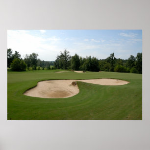 Poster armadilha de areia do campo de golfe