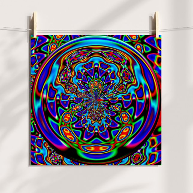 Pôster Armadilha de Vênus Abstrato Digital (Venus Fly Trap Abstract Digital Poster)