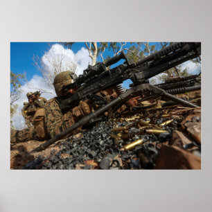 Poster Armadilha M240-B de Máquina Média
